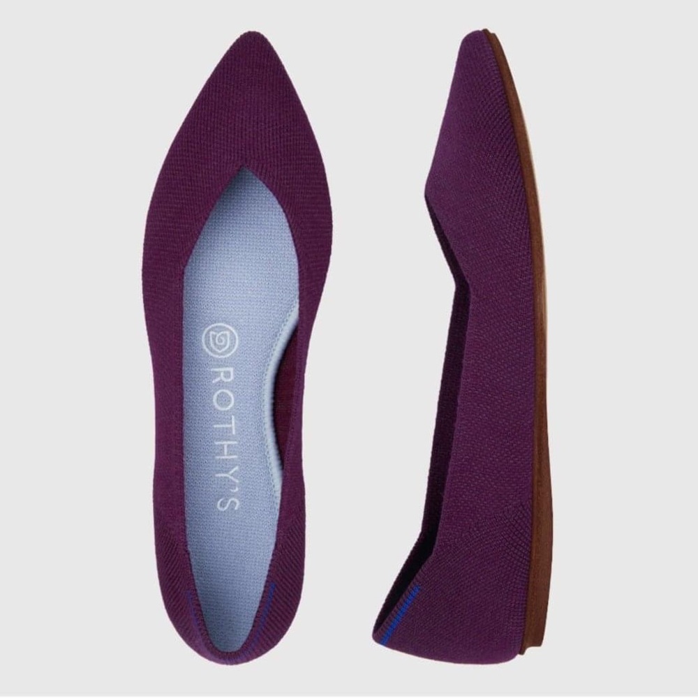 New Rothy’s Aubergine Merino Points 8.5